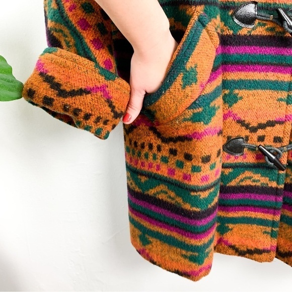 Vintage Hunters Run Southwestern Print Longline Coat Sz XXL - Picture 8 of 12